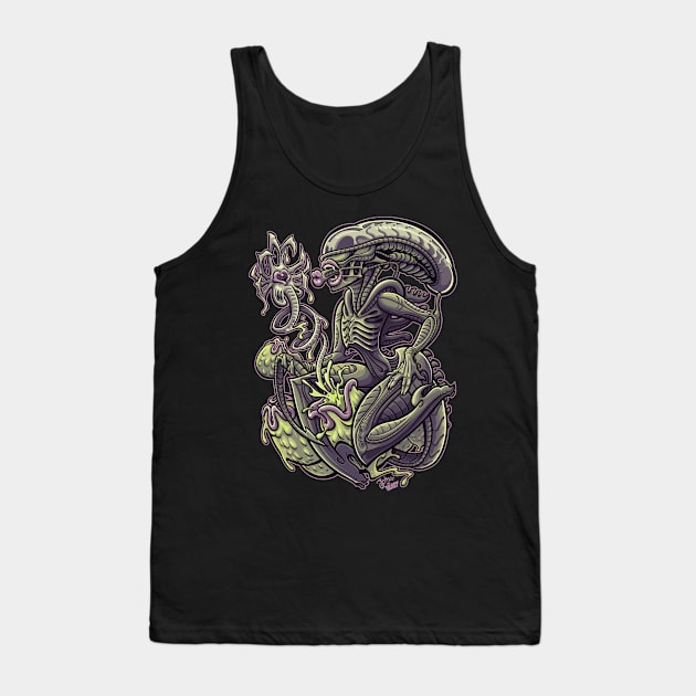 Alien Pin Up Tank Top by JEHSEE